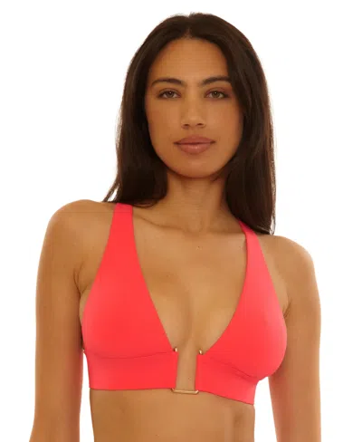 BECCA WOMEN'S COLOR CODE MADDISON WIDE BAND HALTER TOP