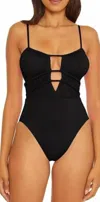 Becca Women's Color Code Santorini One- Piece Swimsuit In Black In Black