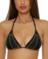 Becca Color Sheen Triangle Bikini Top In Black
