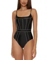 Becca Color Sheen One-piece Swimsuit In Black