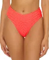 Becca Women's Connect High-waist French-cut Bikini Bottoms In Red