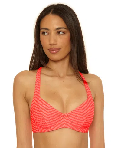 Becca Women's Connect Underwire Halter Bikini Top In Red