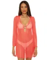 Becca Women's Crocheted Cover-up Dress In Pink