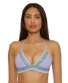 Becca Fiesta Halter Bikini Top In Bellflower