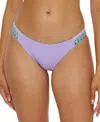 Becca Women's Fiesta Side-tab Scoop Bikini Bottoms In Bellflower