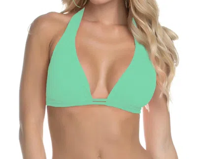 Becca Women's High Neck Bikini Top In Seaglass In Blue