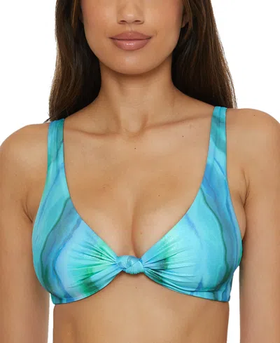 BECCA WOMEN'S KNOT-FRONT ADJUSTABLE BIKINI TOP