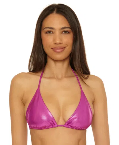 BECCA WOMEN'S LIQUID METAL TRIANGLE BIKINI TOP