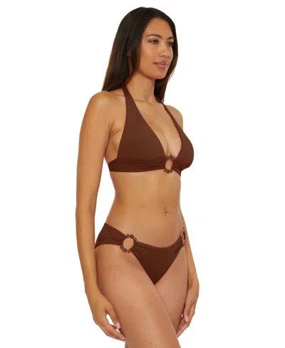 Becca Marble Canyon Ring Hipster Bikini Bottoms In Brown