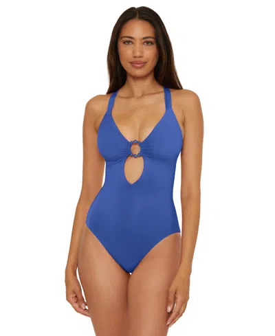 Becca Women's Marble Canyon Ring One-piece Swimsuit In Blue