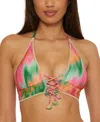 Becca Mirage Halter Bikini Top In Multi