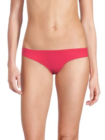 Becca Women's Modern Edge Solid Bikini Bottom In Paprika