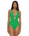 Becca Prism Cutout One-piece Swimsuit In Verde Green