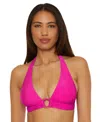 Becca Monte Carlo Halter Bikini Top In Azalea
