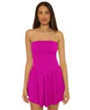Becca Palma Strapless Cover-up Minidress In Pink