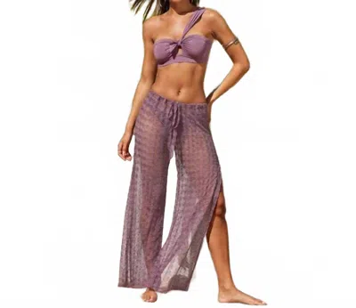 Becca Women's Riviera Crochet Pant In Fig In Red