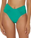 Becca Color Code High Cut Bikini Bottoms In Peacock