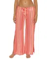 Becca Seaside Stripe Cover-up Pants In Coral Reef