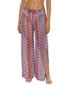 Becca Sundown Knit Cover-up Pants In Fire,pool Mutli