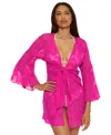 Becca Victoria Garden Burnout Chiffon Cover-up Tunic In Azalea