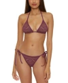 Becca Color Play Triangle Bikini Top In Aubergine