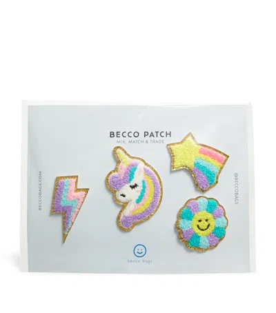 Becco Bags Kids' Girl Power 4-piece Patch Set In Multi