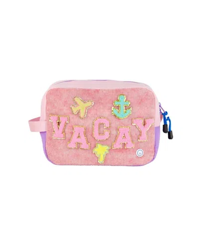 Becco Bags Hook & Loop Lux Accessory Pouch - Baby, Little Kid, Big Kid In Pink/lavender