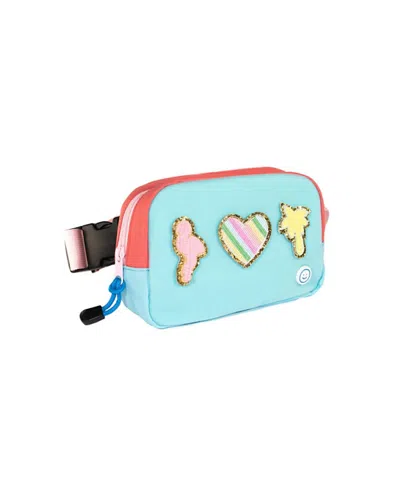 Becco Bags Hook & Loop Lux Belt Bag - Little Kid, Big Kid In Coral/splash