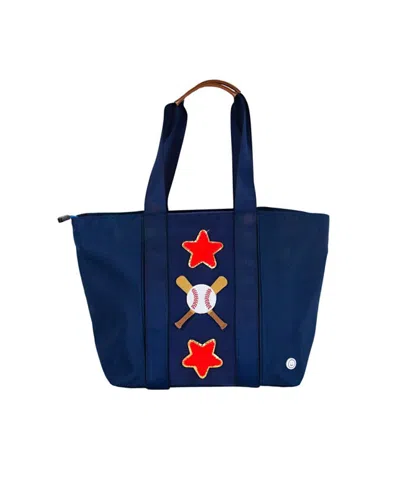 Becco Bags Hook & Loop Lux Tote Bag - Baby, Little Kid, Big Kid, Moms In Navy