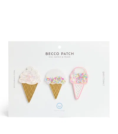 Becco Bags Kids' Ice Cream Cone Patch Set In Multi