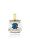Beck Jewels 18k Yellow Gold Tanque Two Toned Pendant With Diamond