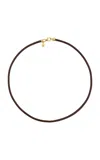 Beck Jewels Scuba Brown Leather Cord In Black