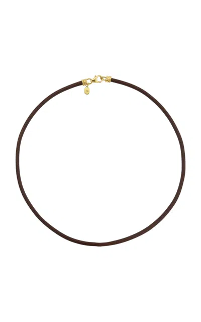 Beck Jewels Scuba Brown Leather Cord In Black