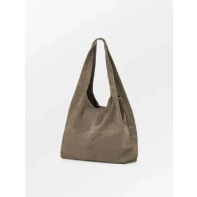 Beck Sondergaard Suede Dalliea Shopper Bag In Light Brown In Brown
