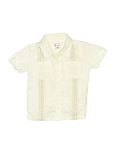 Pre-owned Becker Glove Kids' Short Sleeve Button Down Shirt In White