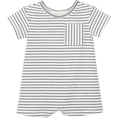 Beckett And Bear Babies'  Micah Short Sleeve Romper In Blue
