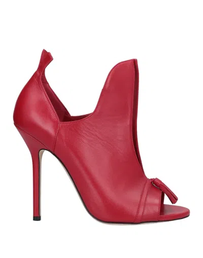 Becki Coakley Ankle Boots In Red
