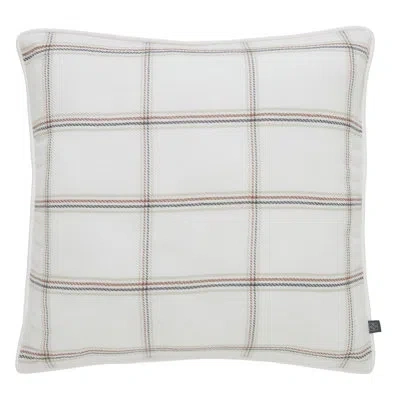 Becki Owens Details By  Woven Plaid Reversible Decorative Pillow, 20" X 20" In White