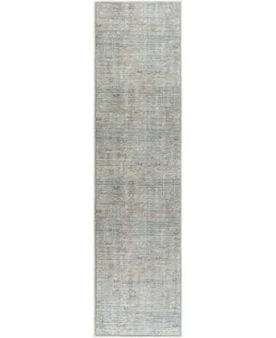 Becki Owens X Livabliss Darling Machine Washable 527931 2'7" X 10' Runner Area Rug In Taupe,ice Blue