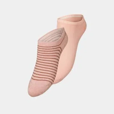 Becksondergaard Glitter Sneakie Peach 2 Pairs Socks In Pink