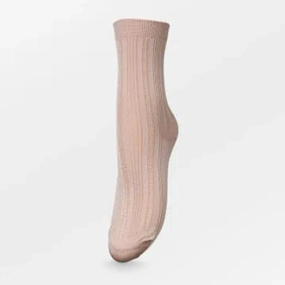 Becksondergaard Solid Drake Fawn Socks In Pink