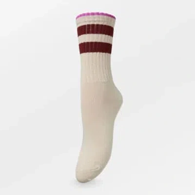 Becksondergaard Tenna Thick White Purple Socks