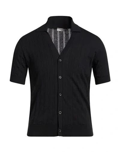 Become Man Cardigan Black Size 40 Post-consumer Recycled Cotton, Cotton