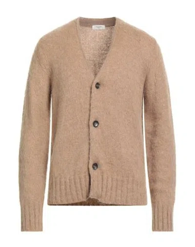 Become Man Cardigan Camel Size 42 Acrylic, Polyamide, Wool, Mohair Wool
