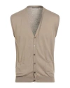 Become Man Cardigan Khaki Size 46 Cotton