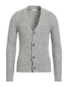 Become Man Cardigan Light Grey Size 42 Acrylic, Wool, Polyamide In Gray