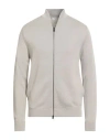 Become Man Cardigan Light Grey Size 42 Virgin Wool, Acrylic In Gray