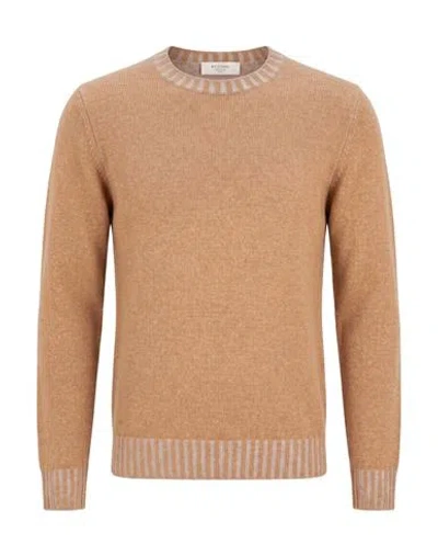 Become Man Sweater Camel Size 40 Virgin Wool In Brown