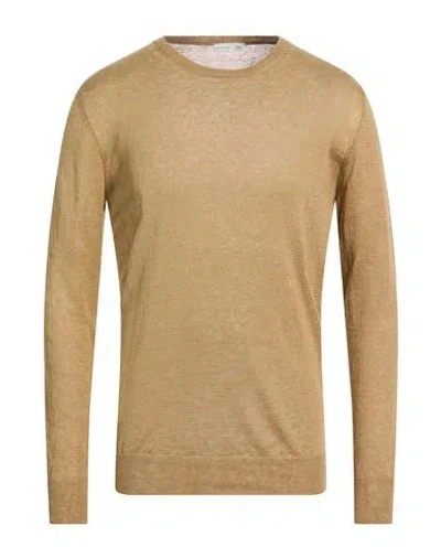 Become Man Sweater Camel Size 44 Cotton In Brown