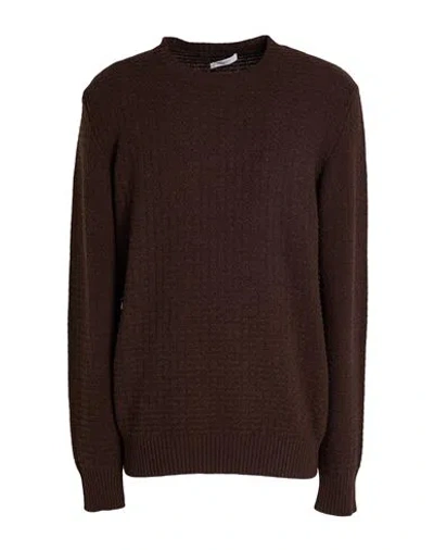 Become Man Sweater Dark Brown Size 44 Wool, Polyamide